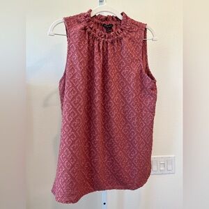 Black Brand Sleeveless Textured Blouse - Rose